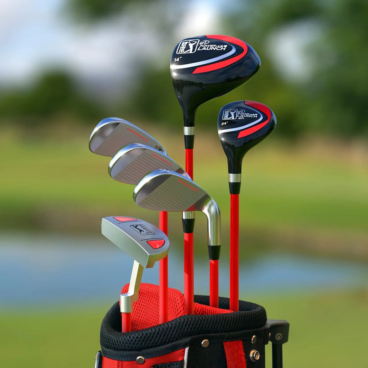 2026 NewPGA Tour Right-Handed 10 Piece Kids Golf Club Stand Bag Set; Player Height 4'8 - 5'2", Ages 8-12