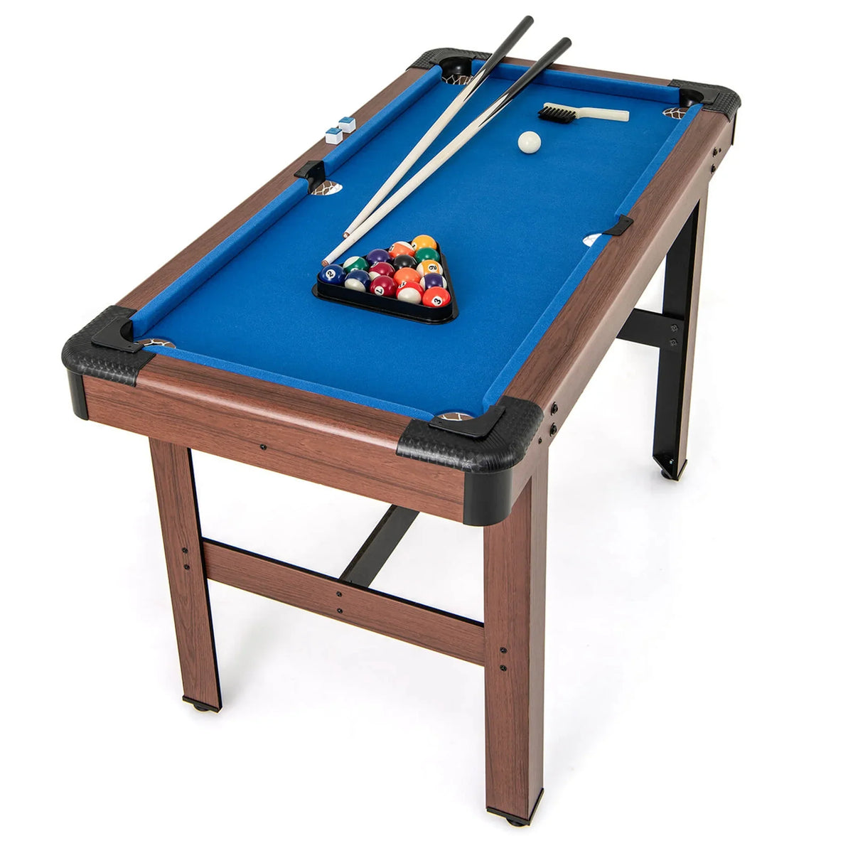 2026 NewCostway 48" Pool Table for Kids & Adults with Full Set of Balls 2 Cue Sticks 2 Chalks Green