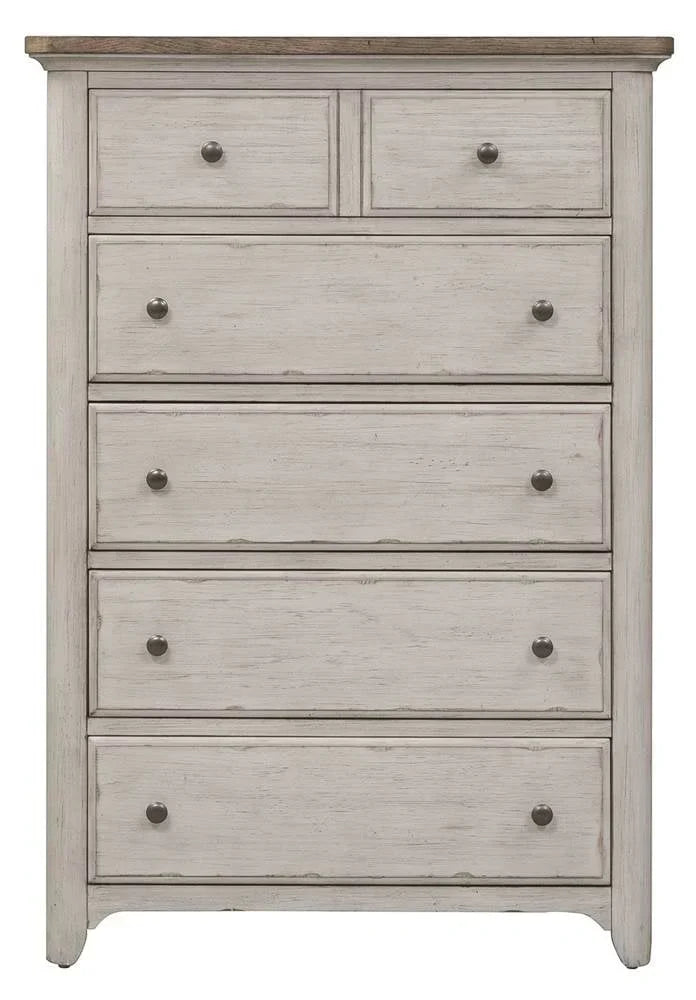 2026 New5-Drawer Chest in Antique White Finish