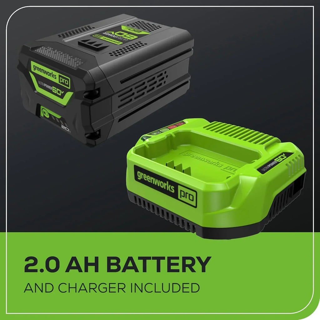 2026 NewGreenworks 60V 20" Brushless Cordless Battery Powered Pole Hedge Trimmer, 2.0Ah Battery and Charger Included