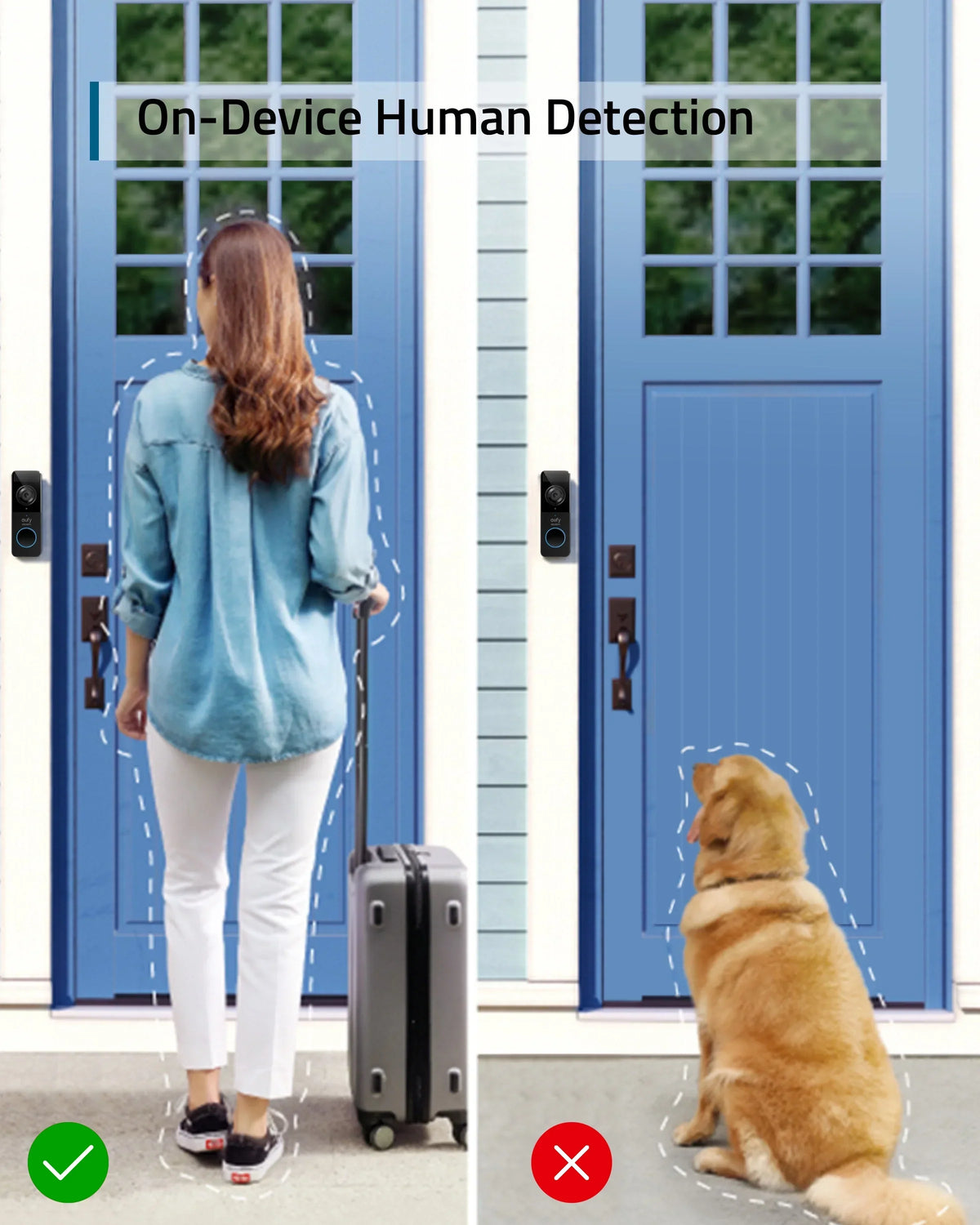 2026 Neweufy Wireless 1080p Video Doorbell with Chime, Locally Stored Data
