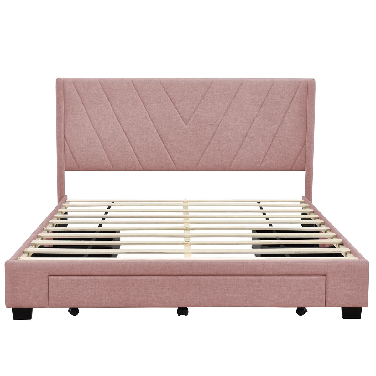 2026 NewSesslife Queen Bed Frame with Storage, New Upgraded Linen Upholstered Platform Bed with 3 Drawers, Queen Size Storage Bed with Headboard and Wooden Slats, No Box Spring Needed, Holds 500lbs, Beige