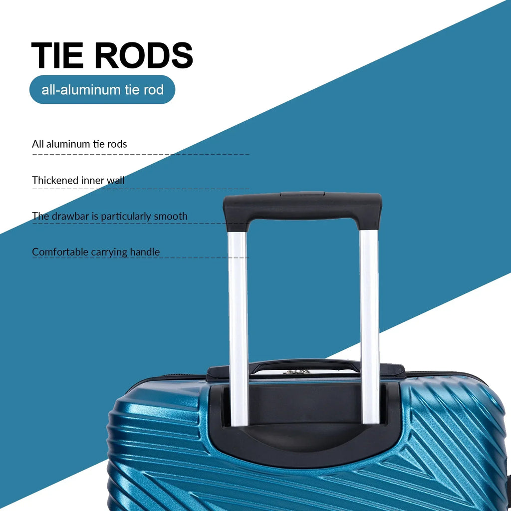 2026 NewTripcomp Luggage 3 Piece Set,Suitcase with Spinner Wheels Hardside Lightweight Luggage 20in24in28in.(Blue)