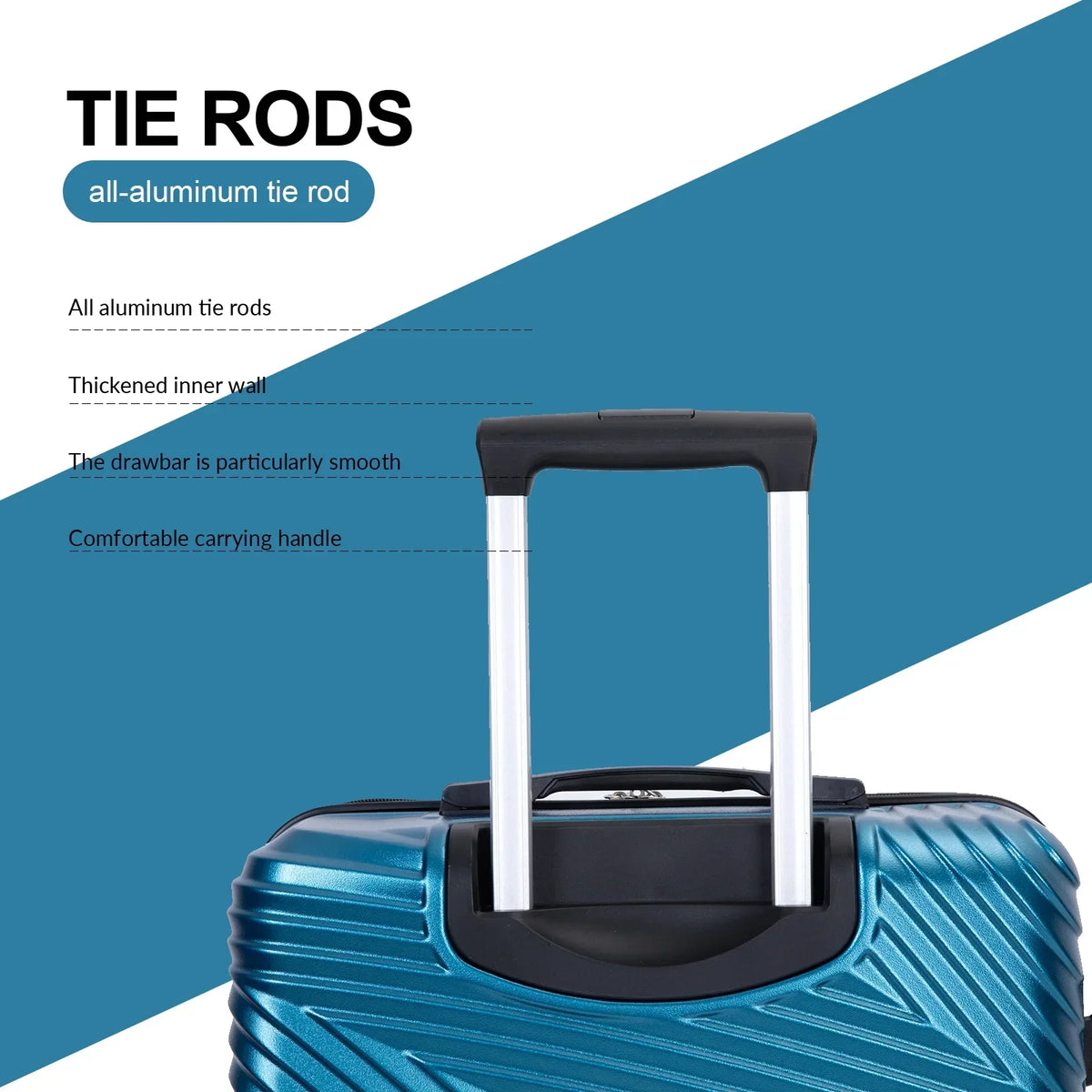 2026 NewTripcomp Luggage 3 Piece Set,Suitcase with Spinner Wheels Hardside Lightweight Luggage 20in24in28in.(Blue)