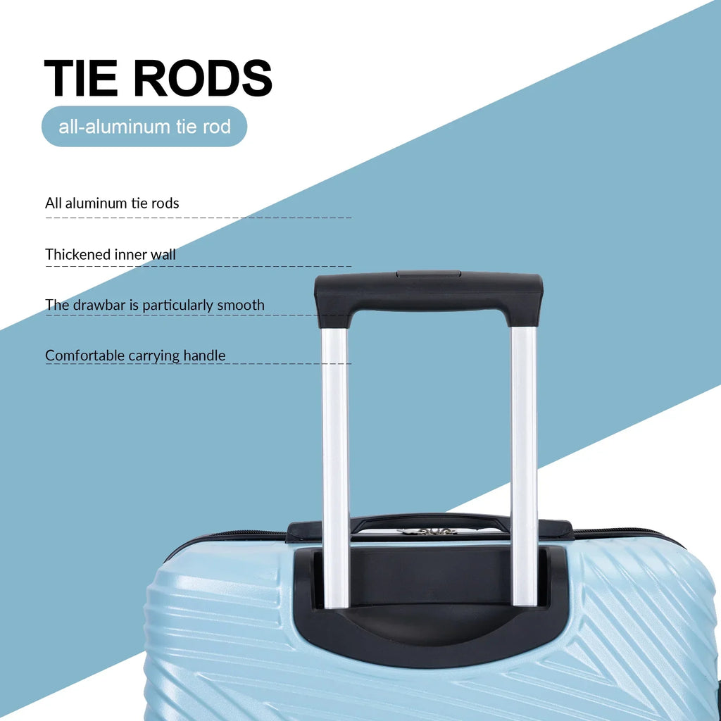 2026 NewTripcomp Luggage 3 Piece Set,Suitcase with Spinner Wheels Hardside Lightweight Luggage 20in24in28in.(Blue)