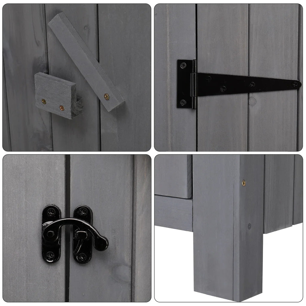 2026 NewiTopRoad 70in Outdoor Storage Shed for Garden Tools, Wooden Patio Shed Lockers
