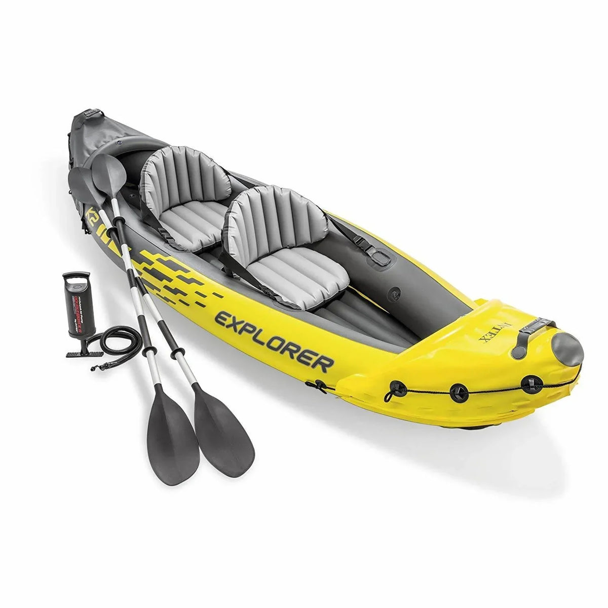 2026 NewIntex 2-Person Inflatable Kayak with Oars, Pump & 1-Person Inflatable Kayak