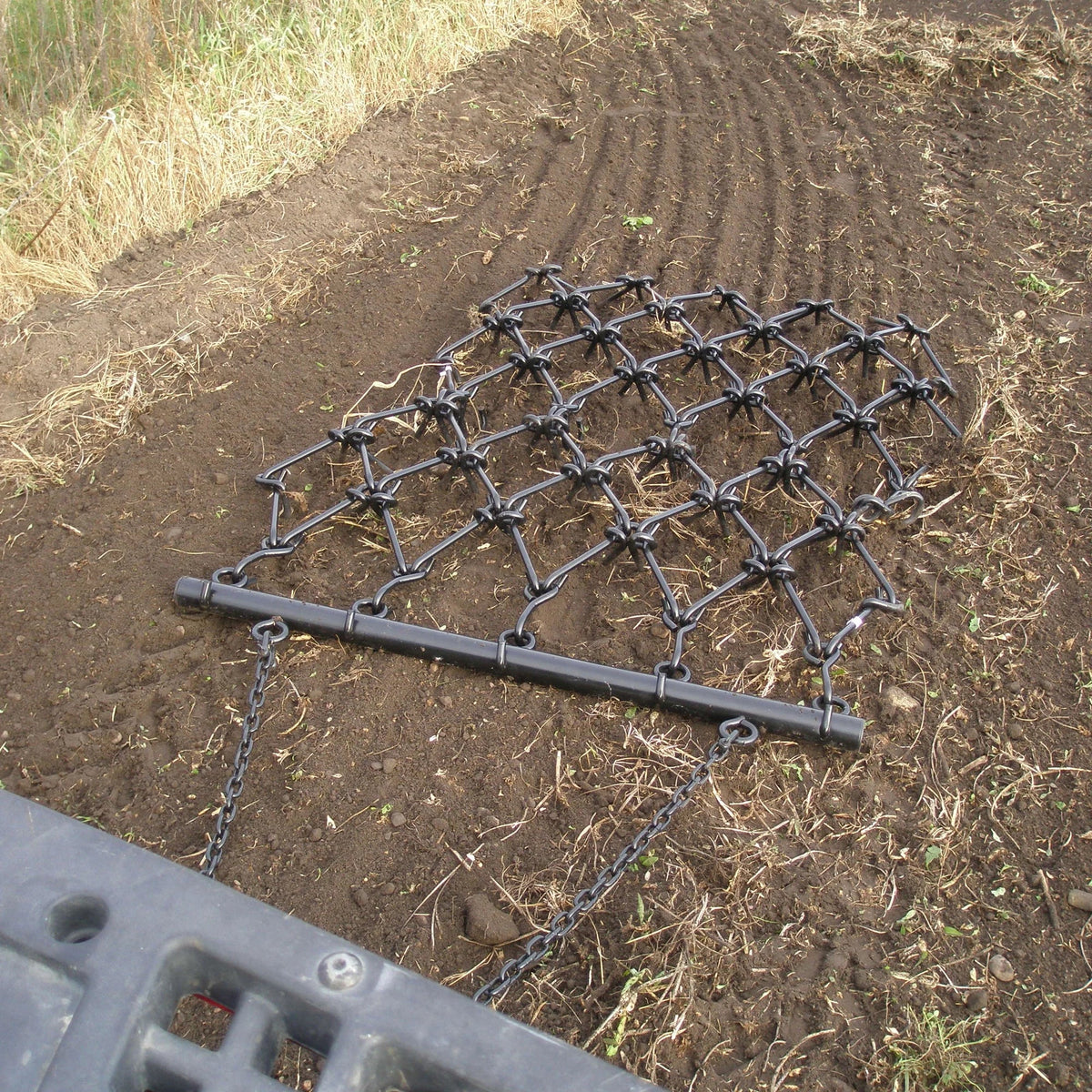 2026 NewField Tuff 4'x4' Steel Drag Rake Field Leveling Harrow with 1/2" Teeth