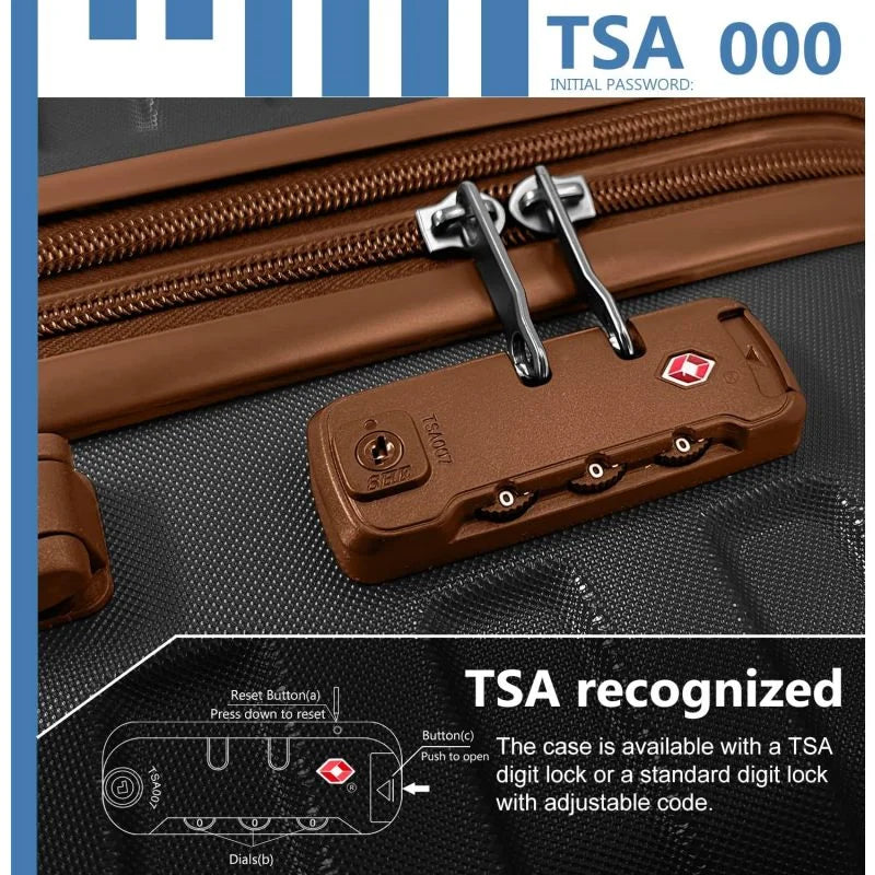 2026 NewLuggage Sets 6 Piece with Duffel Bags, Hardside Expandable Suitcases with Spinner Wheels TSA Lock, Cream