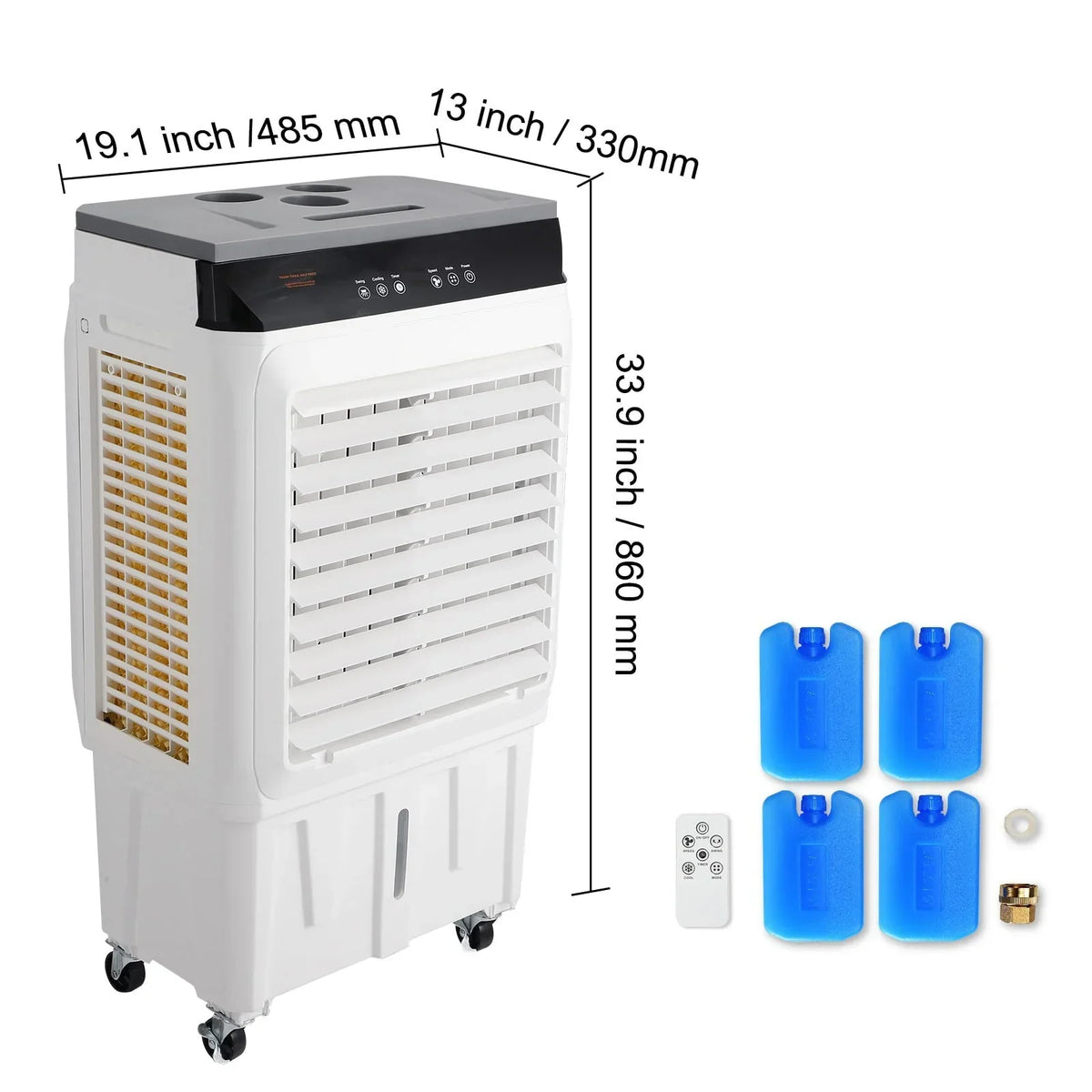 2026 NewBENTISM Evaporative Cooler Swamp Cooler 3-in-1 2100 CFM 7 Gal 12h Timer Air Humidifier