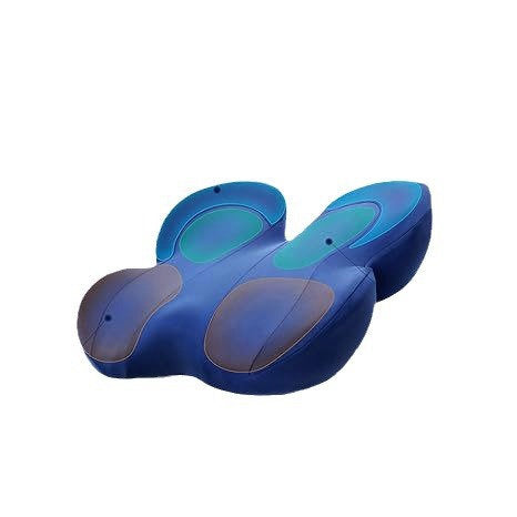 Ergonomisch traagschuim zitkussen met antislip onderkant, blauw