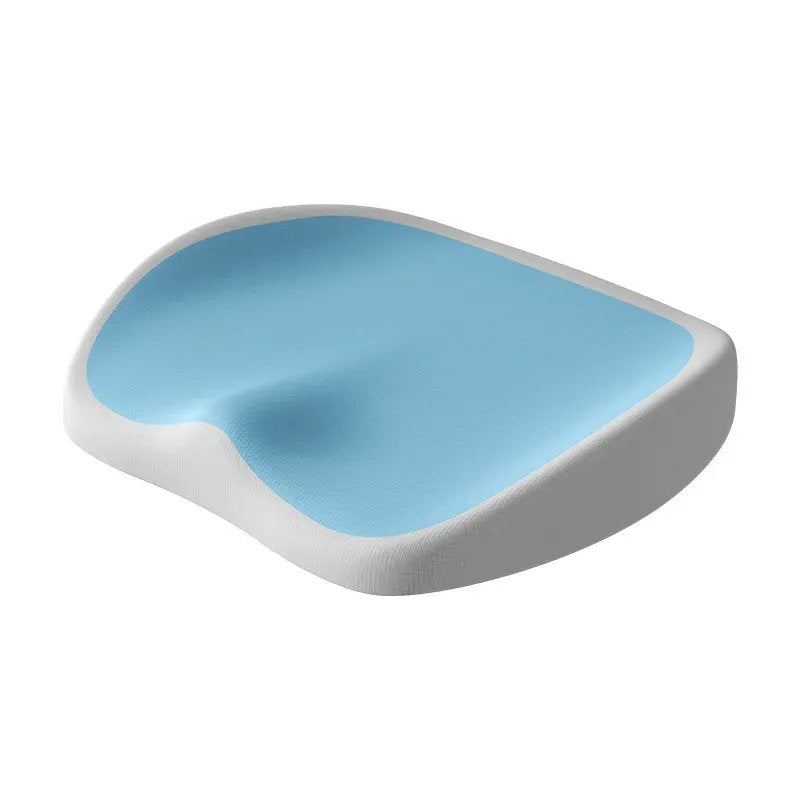 Ergonomisch traagschuim zitkussen voor bureaustoel, blauw en wit