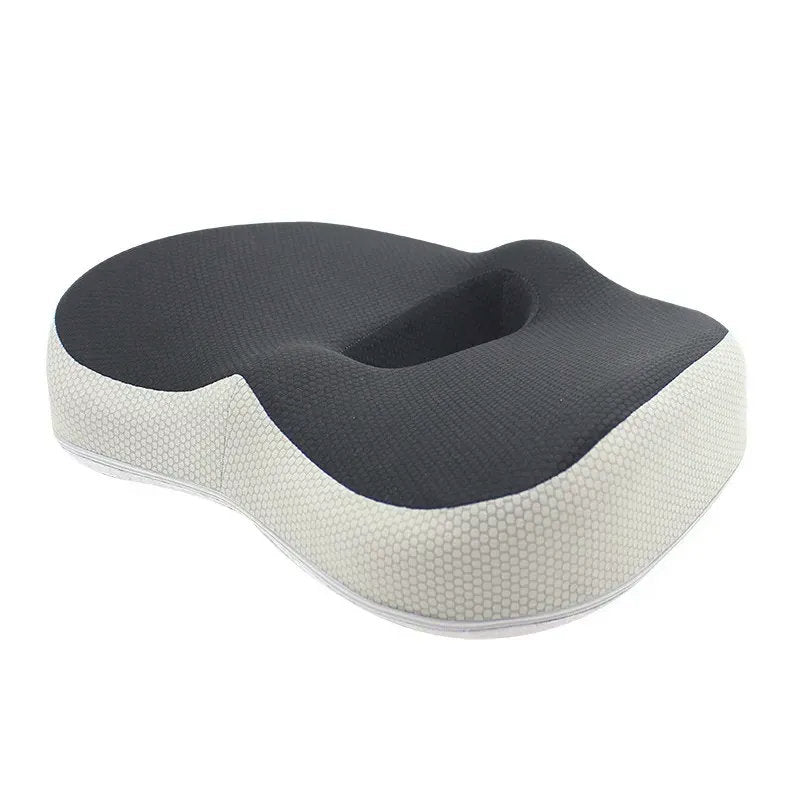 Traagschuim zitkussen met antislip onderkant voor kantoorstoel, zwart en wit