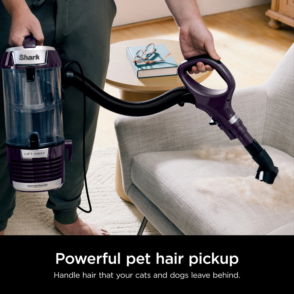 2026 NewShark Upright Vacuum, Lift-Away, Pet Friendly, Bagless, PowerFins HairPro & Odor Neutralizer Technology, Hard Floor and Carpet, Self Cleaning Brushroll, Anti Allergen &Swivel Steering, ZD550, Purple