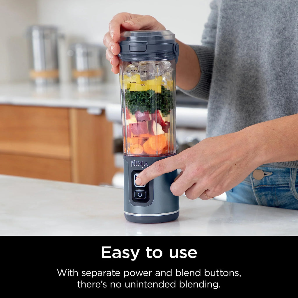 2026 NewNinja Blast Portable Blender, Cordless, 18oz. Vessel, Personal Blender for Shakes & Smoothies, BPA Free, Leakproof Lid & Sip Spout, USB-C Rechargeable, Dishwasher Safe Parts, Metallic Purple,