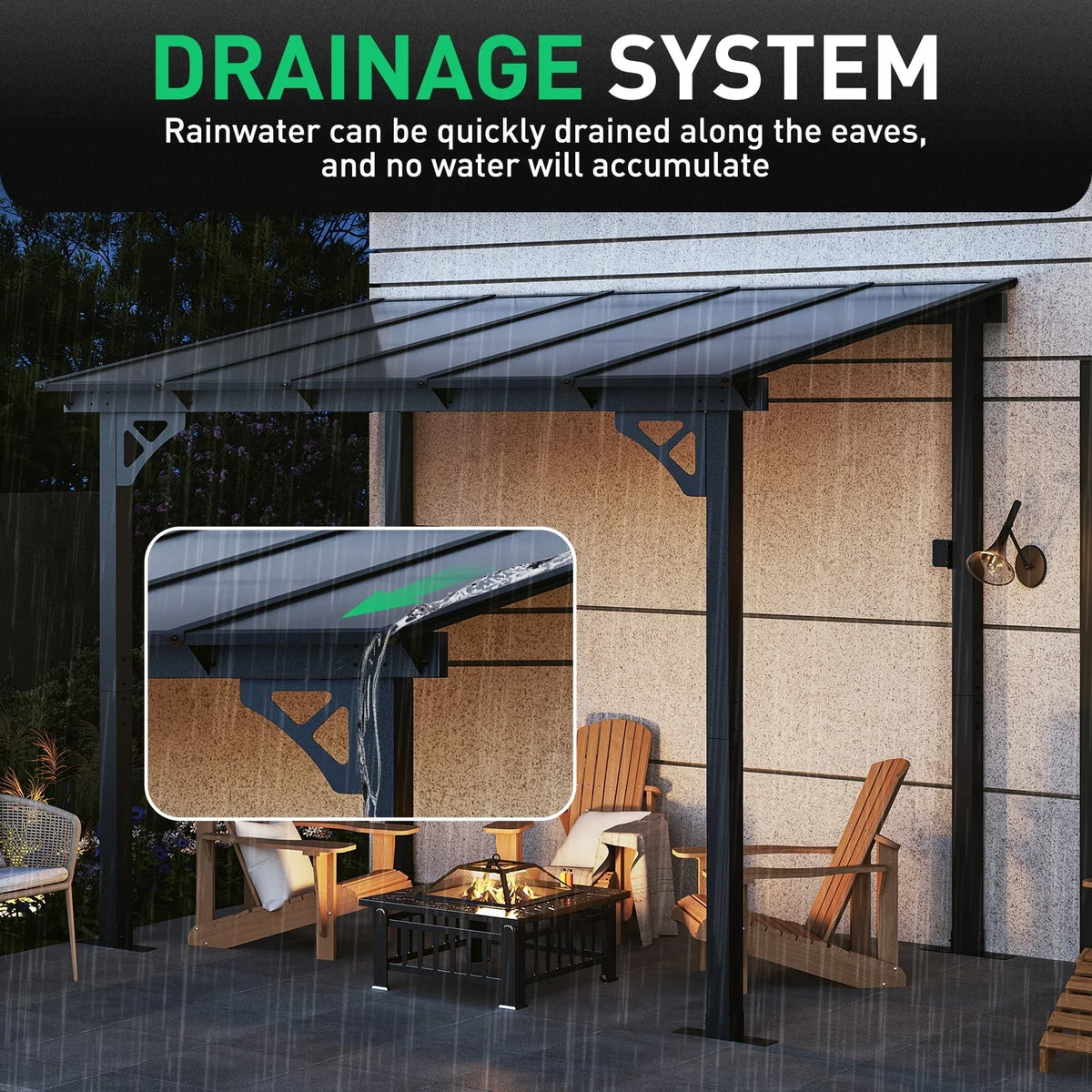 2026 NewAoxun 8' x 5' Gazebo for Patio, Gazebo Pergola with Sloped Roof, Grill Gazebo Large Wall-Mounted Heavy Duty Awnings, for Backyard, Deck, Patio