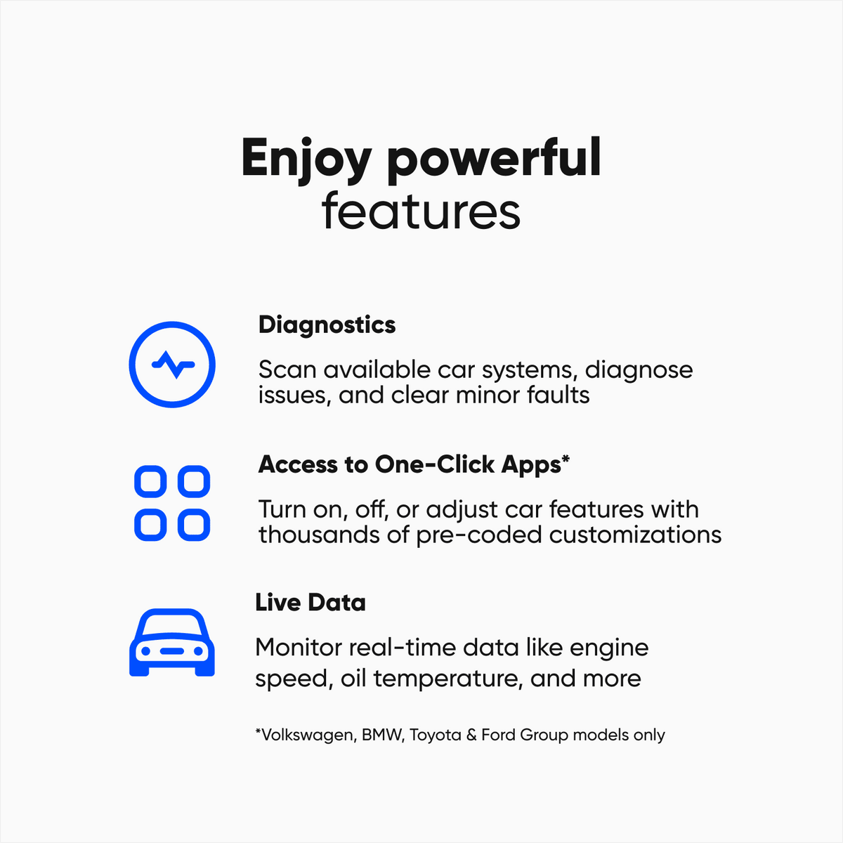 2026 NewNew! OBDeleven 3 Scan Tool, OBD2 Bluetooth Car Code Reader, Auto Diagnostic Scanner for iOS & Android