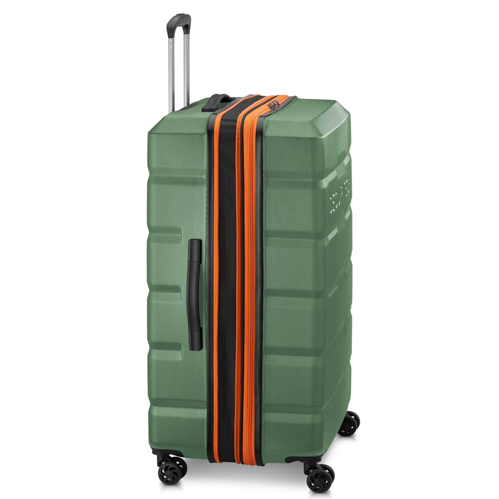 2026 NewSecuritech by Delsey, Citadel 31" Large Checked Hardside Spinner Luggage Green