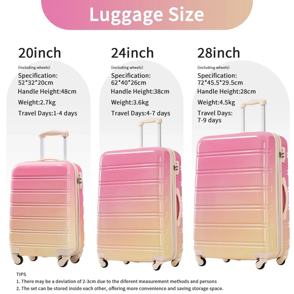 2026 New3 Piece Luggage Sets, Hard Shell Suitcase 20/24/28 Inches with TSA Lock and Spinner Wheels, Expandable Lightweight Travel Luggage for Men Women, Multicolor purple