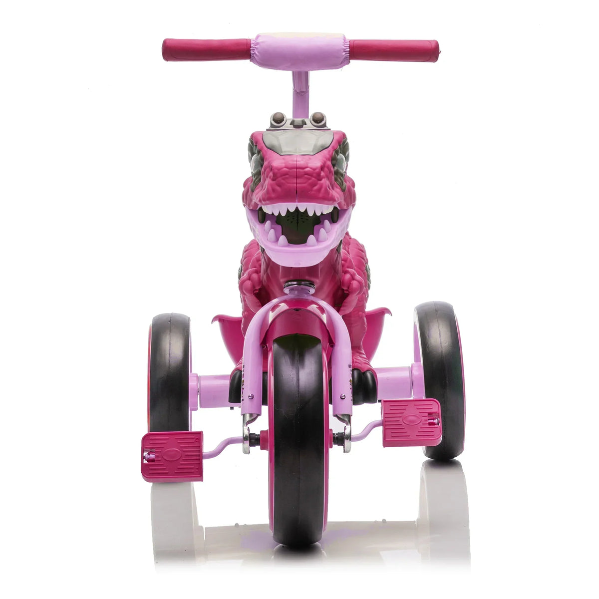 2026 NewXuanlur Kids Ride on Dinosaur Tricycle, Toddlers Kid Trike with Wide Flash Wheels, Anti-Slip Pedals, Rear Basket, Music & LED Lights, Toddler Bike Toys Gift for 3-6 Year Old Boys & Girls (Green)