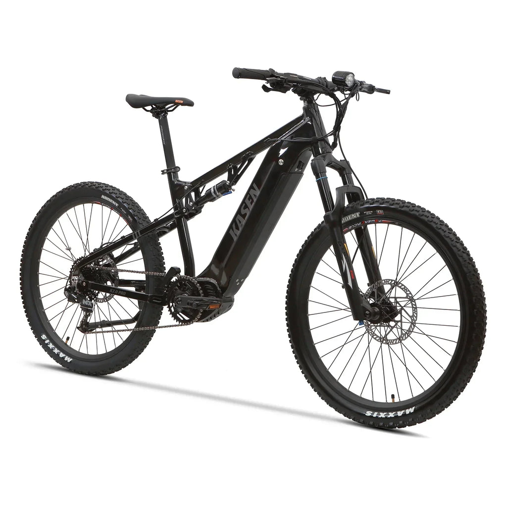 2026 NewKasen Electric Mountain Bike Mid-driven 500w 48v 15ah Full Suspension Throttle and Pedal Assist