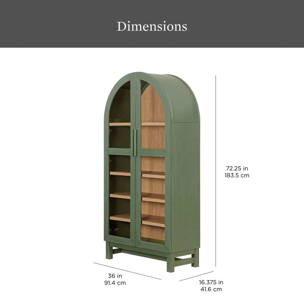 2026 NewBetter Homes & Gardens Juliet Arch Accent Cabinet, Black Finish