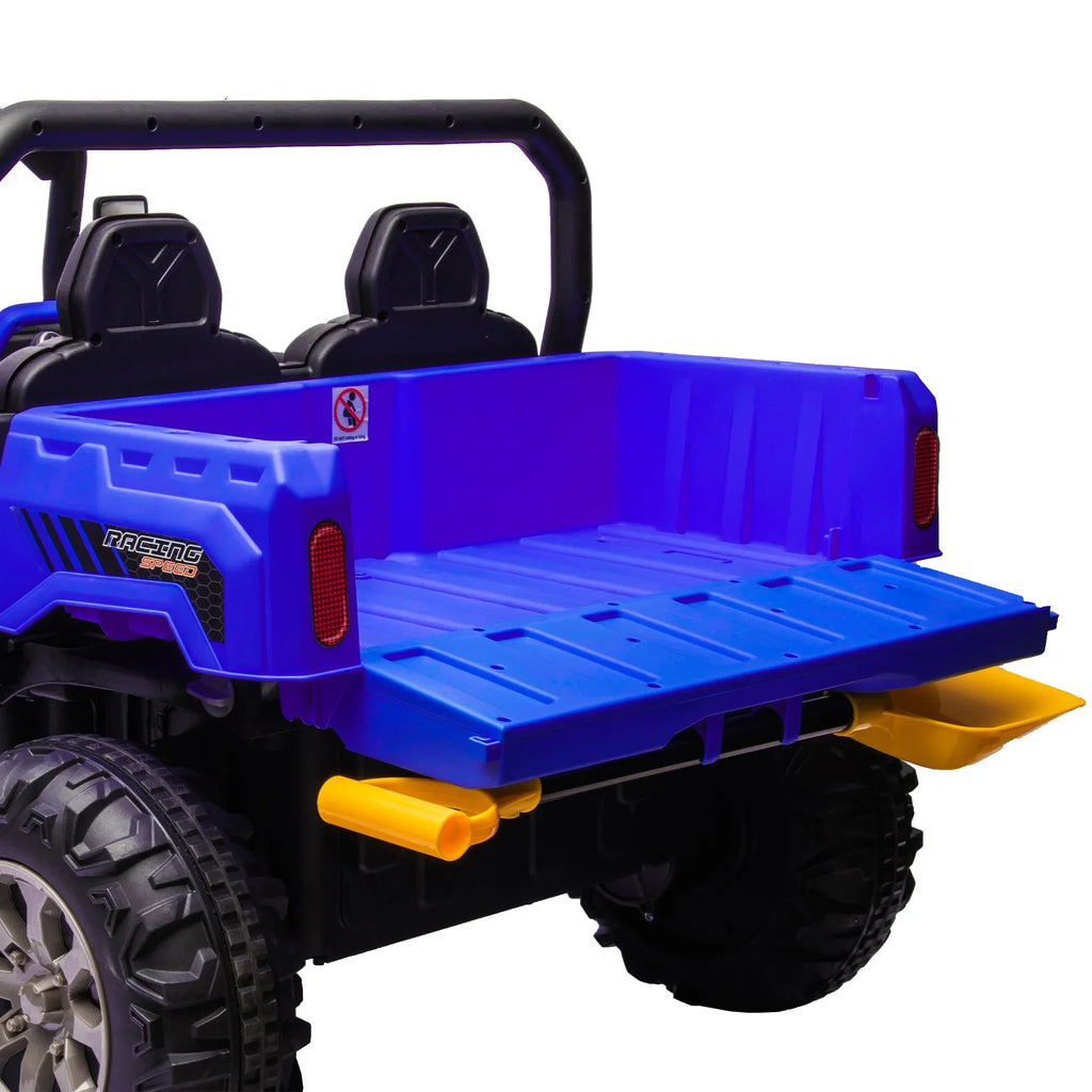2026 NewXuanlur 24V 2 Seater Kids Ride on Car Truck, Ride on UTV W/ 2x200W Motor, 24 Volt Ride on Toys W/ Dump Bed/Shovel, Electric Car for Kids W/ Durable Tires, LED Light, Music, Remote Control, Black