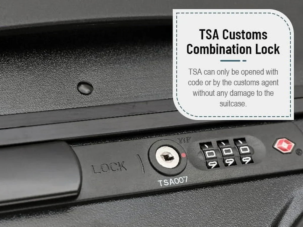 2026 New22 Inch TSA Lock Luggage with for Kids& Adult,Check in Lockable Spinner Wheels Free Luggage Cover and Safety Seatbelt Travel Suitcase