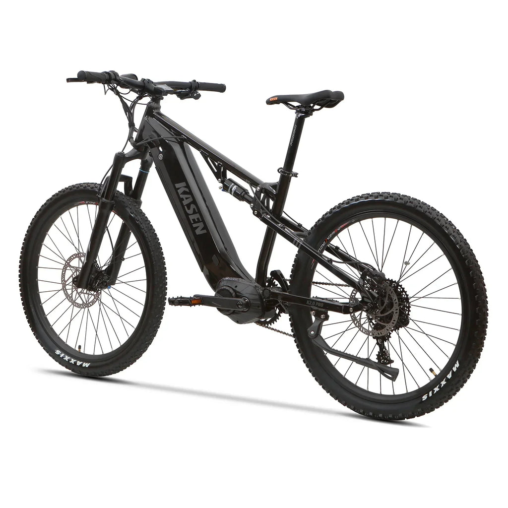 2026 NewKasen Electric Mountain Bike Mid-driven 500w 48v 15ah Full Suspension Throttle and Pedal Assist