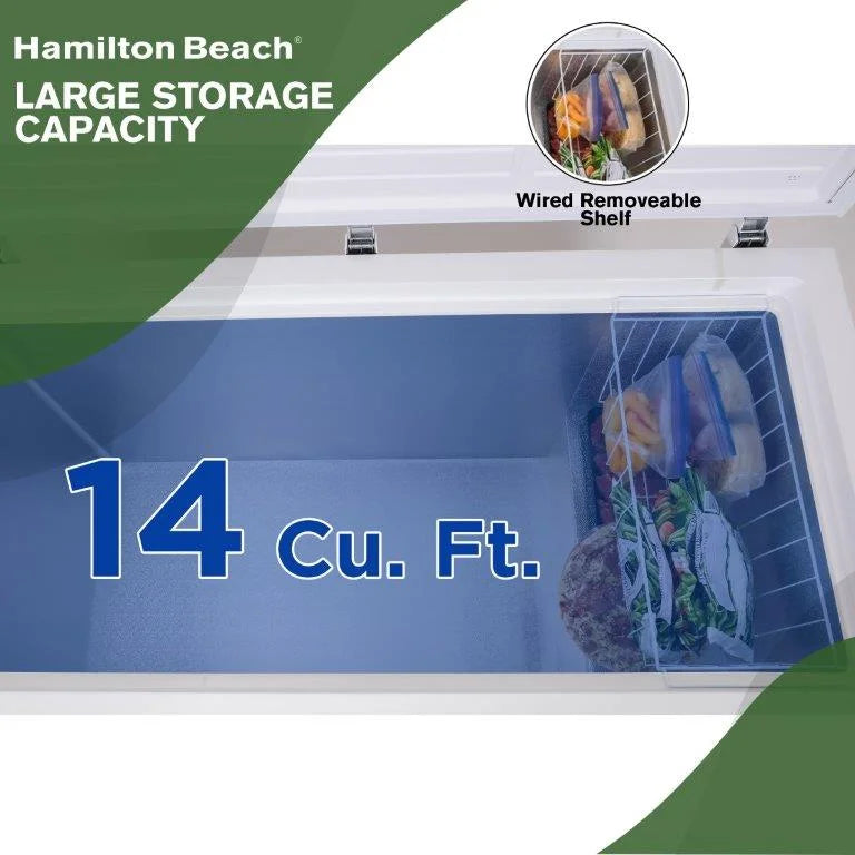 2026 NewHamilton Beach 14 Cu. ft. Chest Freezer, HZ7941-3BCOM, White