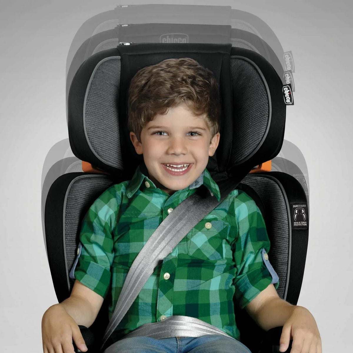 2026 NewChicco KidFit Zip Plus 2-in-1 Belt Positioning Booster Car Seat - Taurus (Black/Grey). New