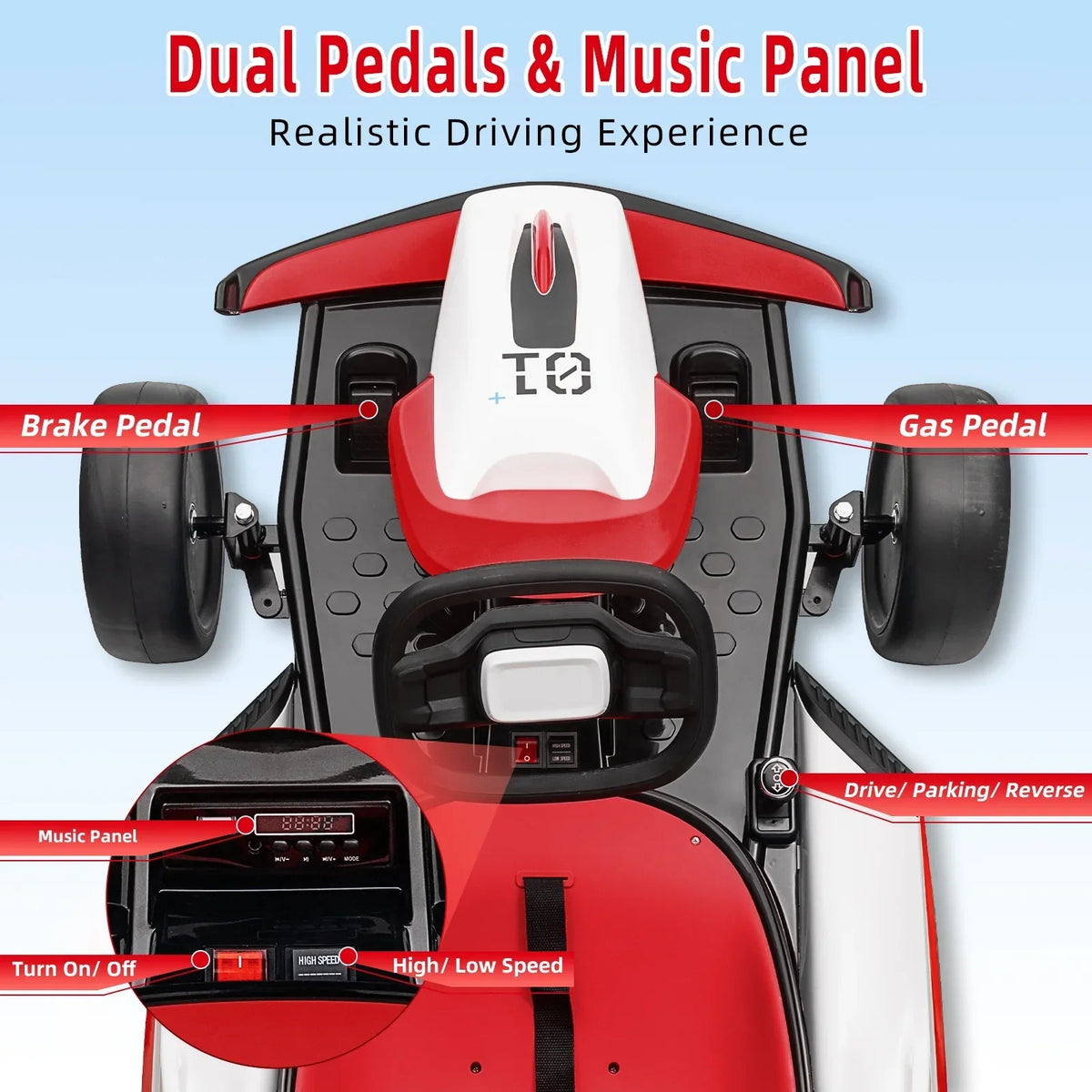 2026 New24V Drift Kart with 2X150W Strong Motor, 7AH Big Battery, Electric Pedals, Electric Go Kart Outdoor Race Toy
