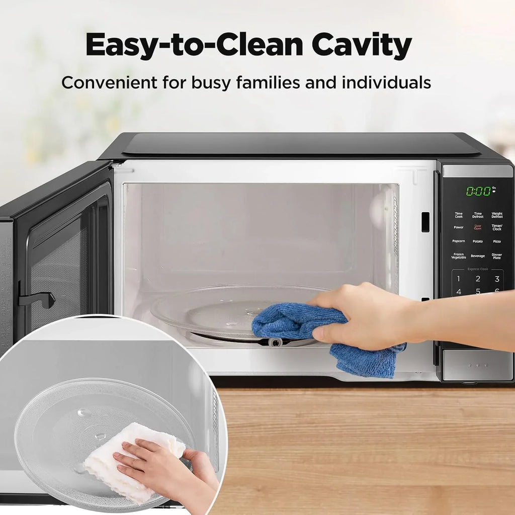 2026 NewBLACK+DECKER 0.9 Cu Ft Microwave Oven Countertop, 6 Auto Menus, 10 Power Levels, Digital Panel, 900W