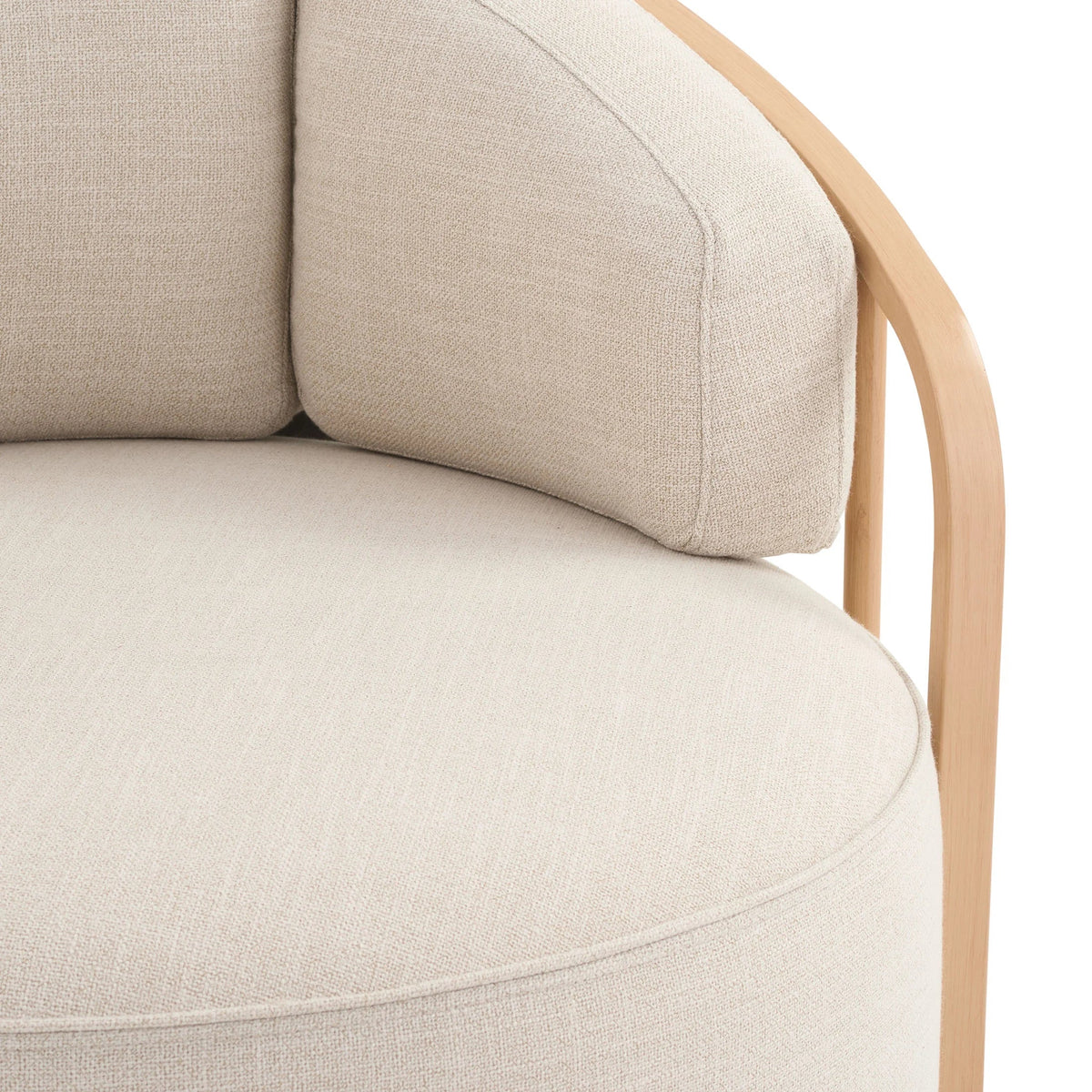 2026 NewBetter Homes & Gardens Lillian Swivel Birdcage Accent Chair, Cream Linen