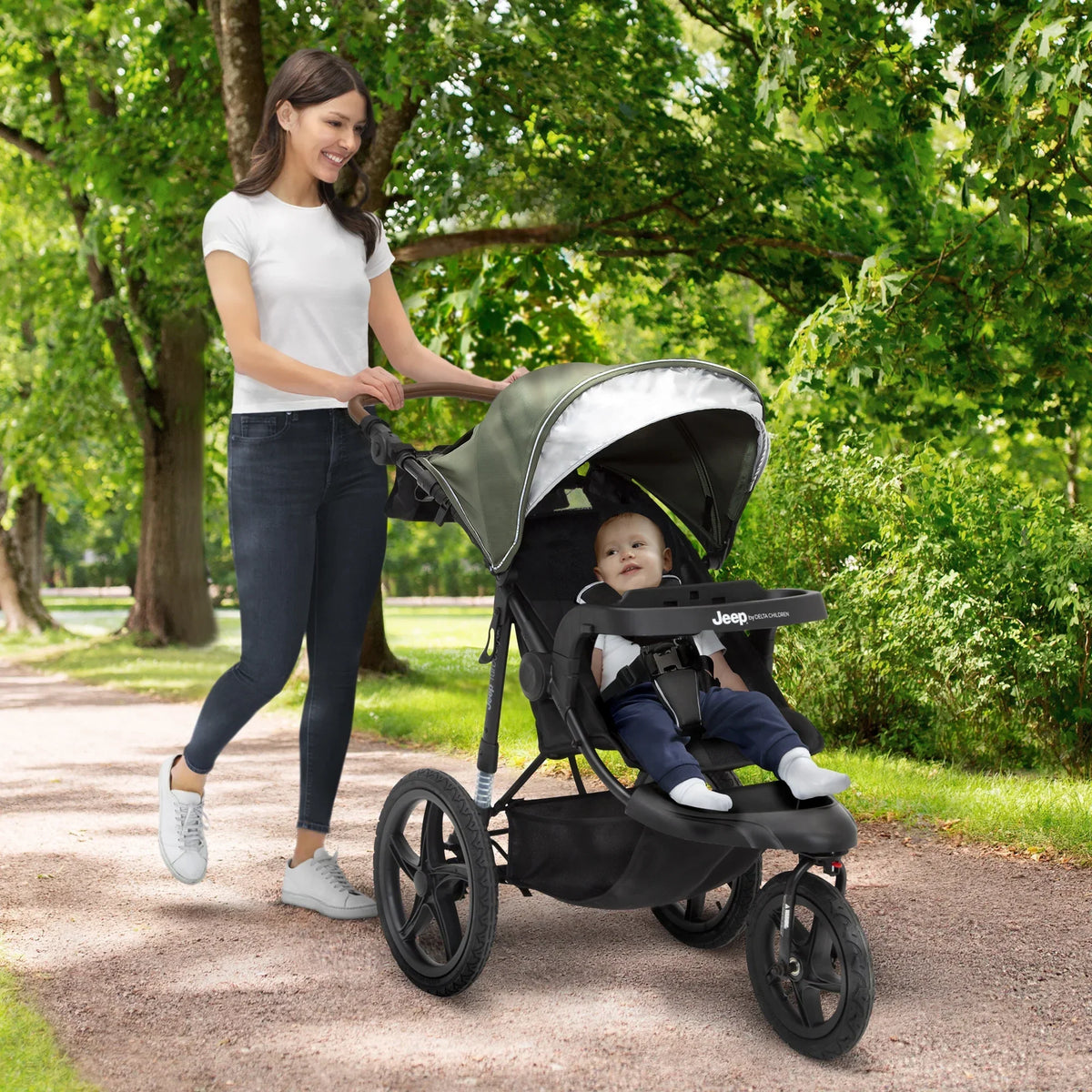 2026 NewJeep TurboGlyde Jogging Stroller by Delta Children, Black