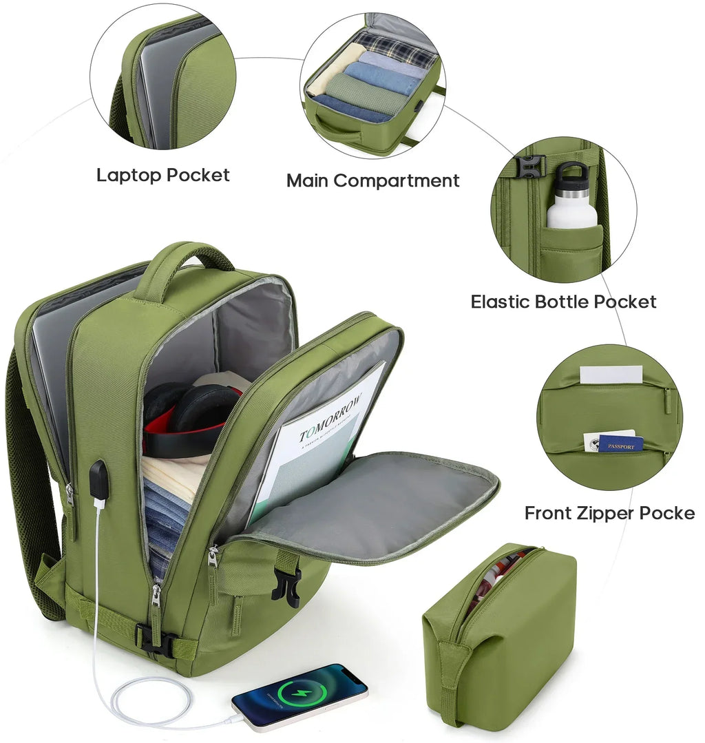 2026 NewMIUSSE Luggage Sets 3 Piece, 20 Inch Carry On Luggage with Wheels, 100% PC Hardshell Suitcase with TSA Lock, Carry On Suitcases Airline Approved With Travel Backpack for Men Women