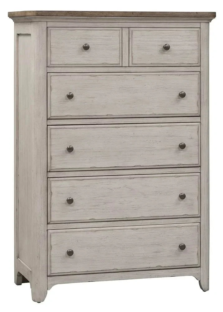 2026 New5-Drawer Chest in Antique White Finish