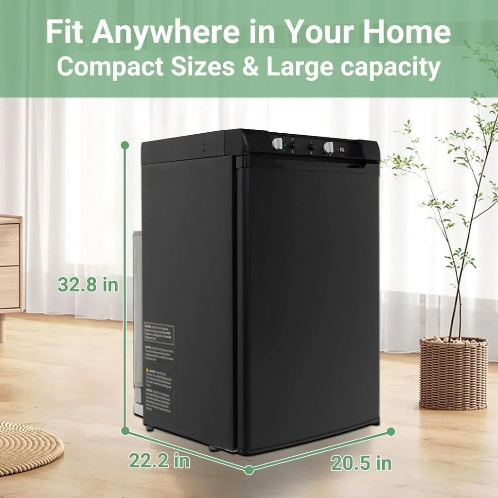 2026 NewSmad 3 Way Fridge Gas/12V/110V 3.5 Cu.ft Propane Camping Refrigerator Fridge