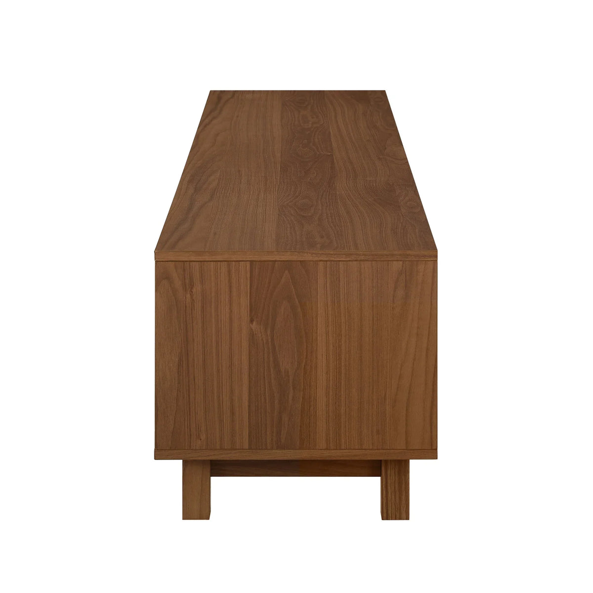 2026 NewWalker Edison Mid-Century Modern Reeded 2-Door TV Stand for TVs up to 80", Coastal Oak