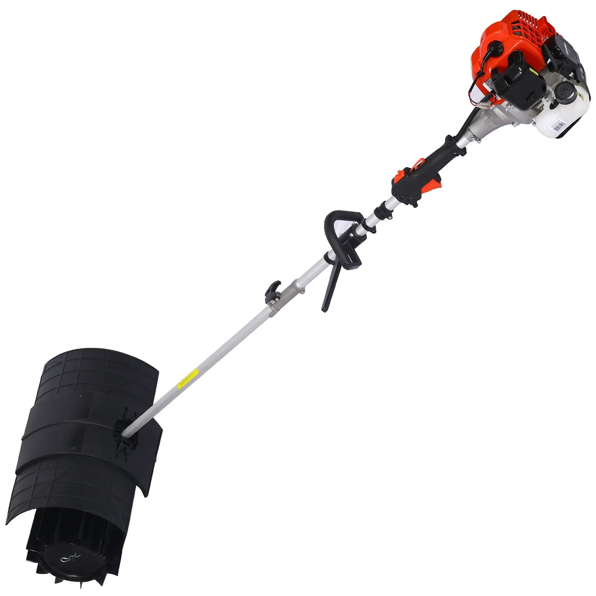2026 NewHand Held Power Broom Sweeper Snow Sweeper GASOLINE Walk Behind Power Shovel Snow Cleaner Outdoor Walk Behind Sweeper, for Dirt Grass Leaves Lawn Debris Artificial Turf & Light Snow Cleaning