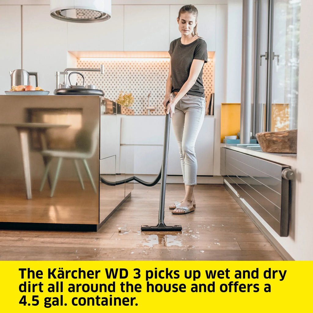2026 NewKarcher Shop Vacuum, WD3, Wet and Dry Vac, Multi-Purpose - 4.5 Gallon