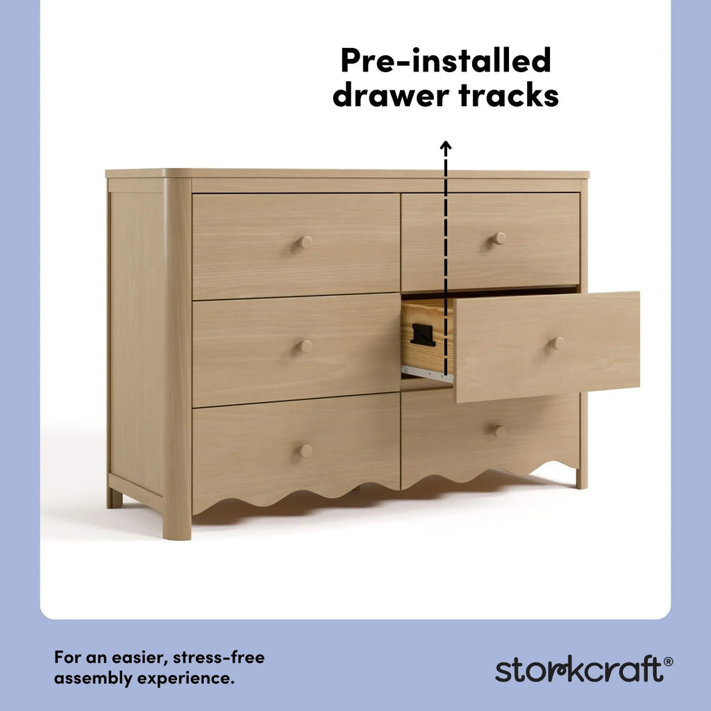 2026 NewStorkcraft Casablanca 6 Drawer Nursery Dresser, Sage