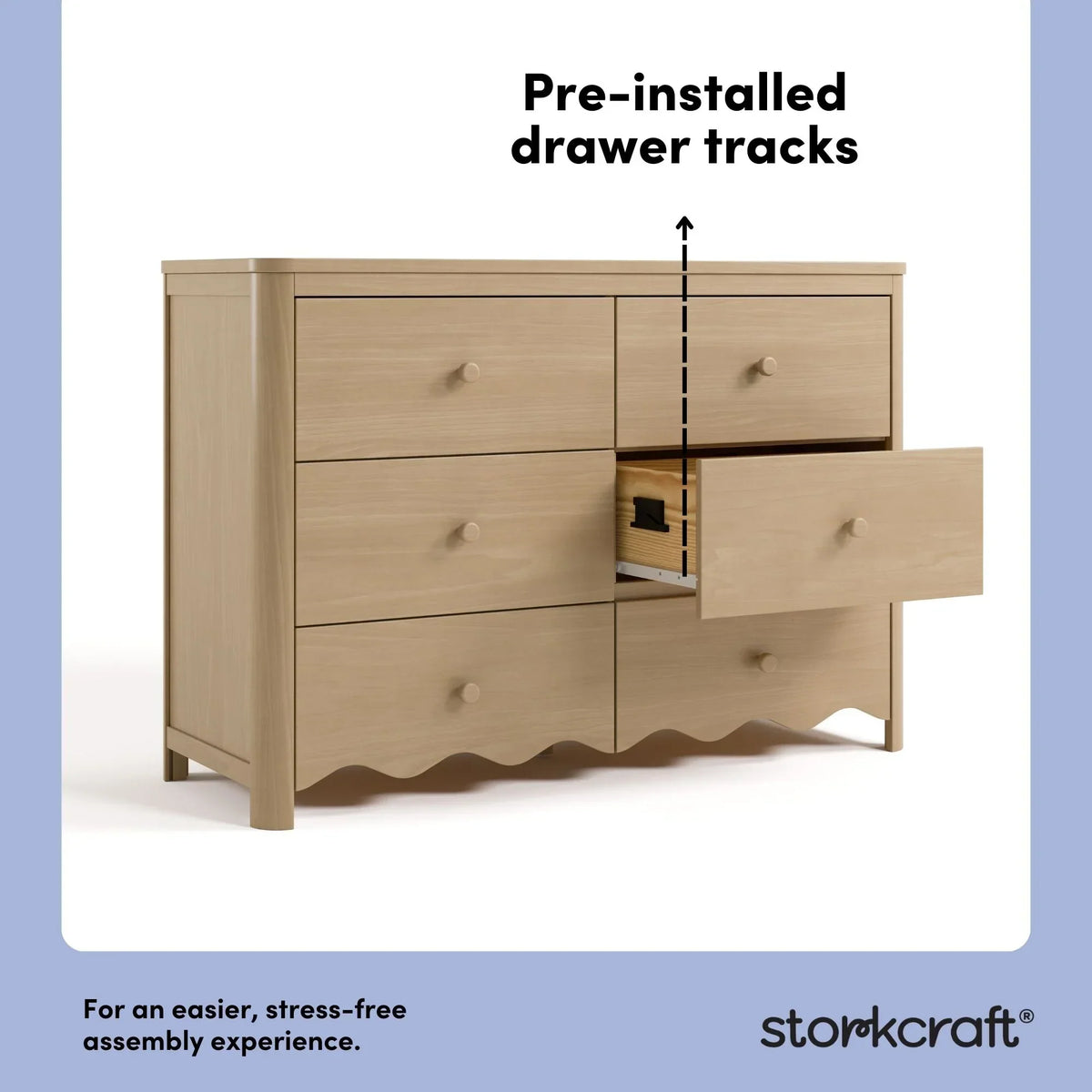 2026 NewStorkcraft Casablanca 6 Drawer Nursery Dresser, Sage