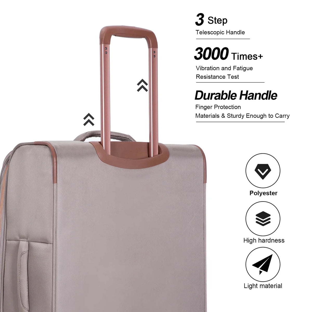2026 NewTravelhouse 4 Piece Luggage Set Softside Expandable Lightweight Suitcase with Double Spinner Wheels.(Black)