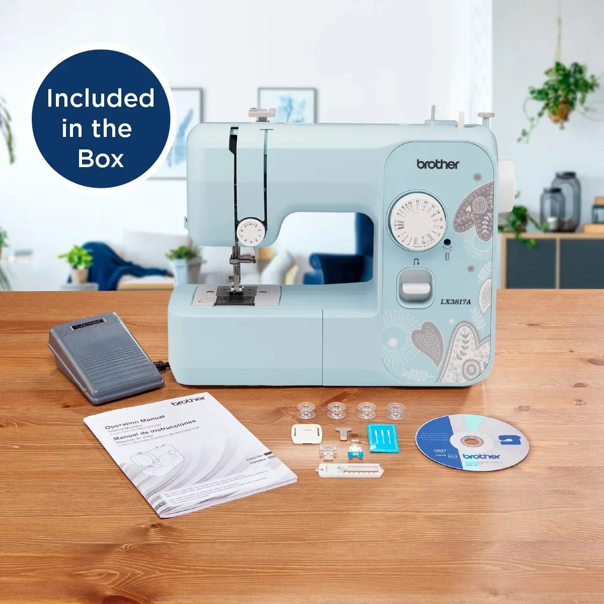 2026 NewBrother LX3817- Beginner Sewing Machine, 17 Stiches