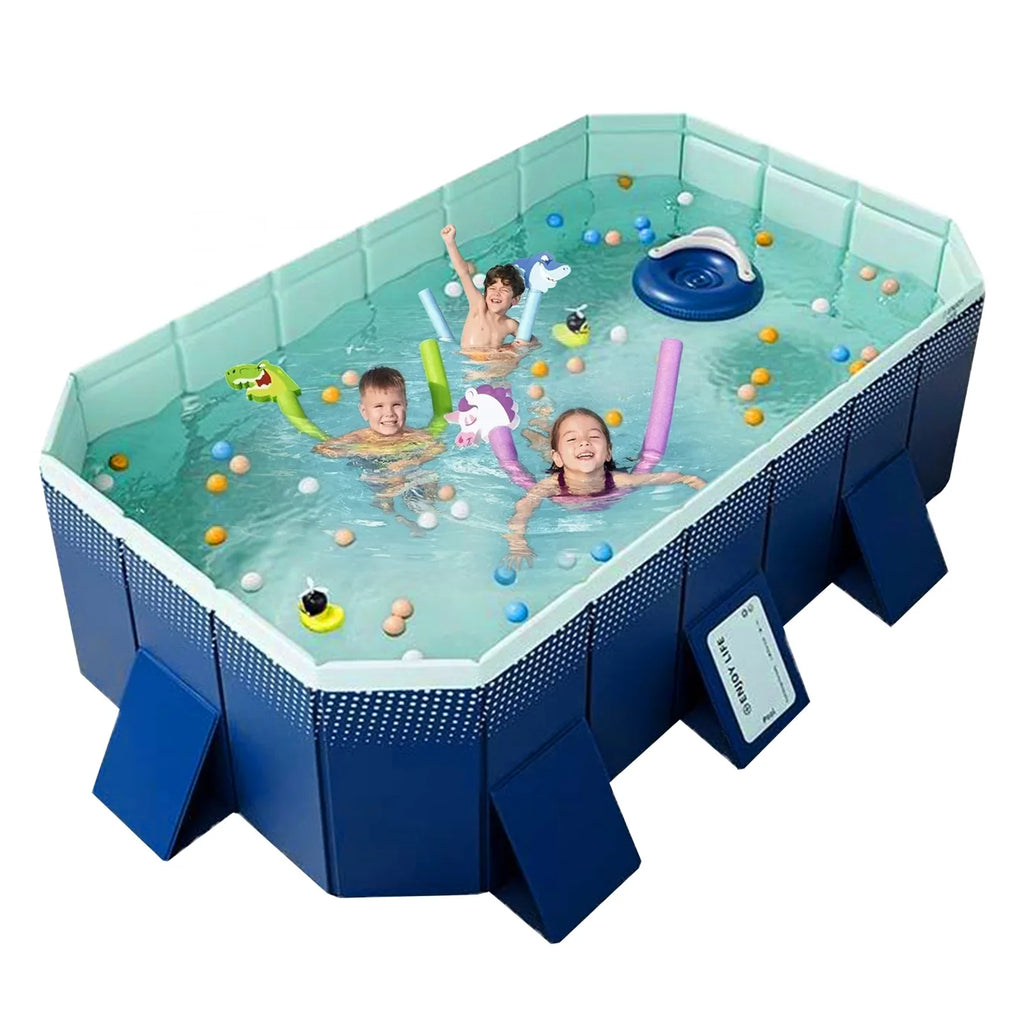 2026 Newmwptoo Foldable Swimming Pool, Installation-free Portable Kids Swimming Pool, Collapsible Inflatable-Free Large Pool, for Adult Puppy Garden Patio