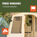 2026 NewOzark Trail 2-Room Shower & Utility Tent Combo Includes 5-Gallon Water Container, Easy Setup, Maximum Occupancy Is 2. Khaki Colour.