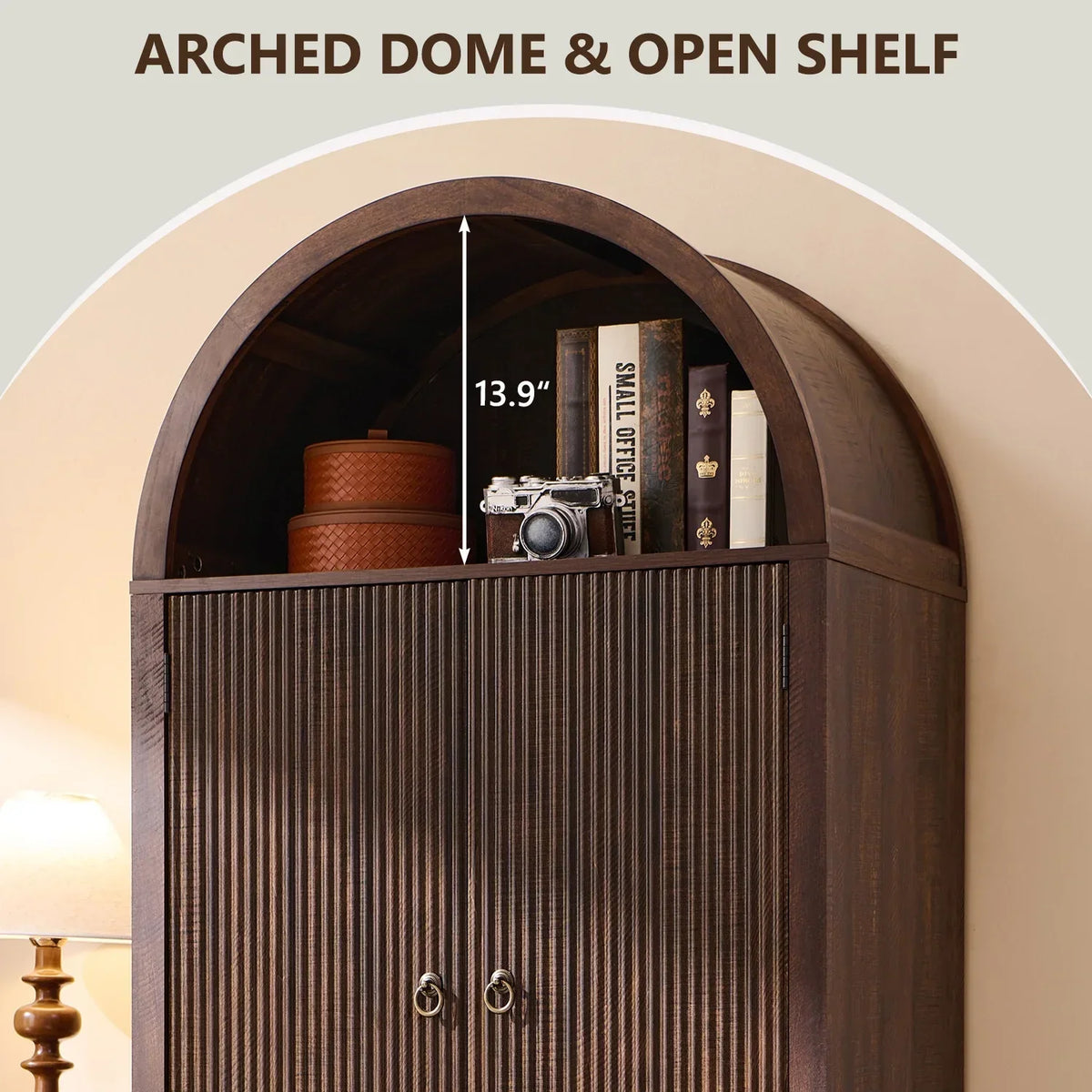 2026 NewIFGET 71" Tall Arched Kitchen Pantry Storage Cabinet, Large Storage Cabinet with Adjustable Shelves, Pantry Cabinet for Kitchen, Dining Room