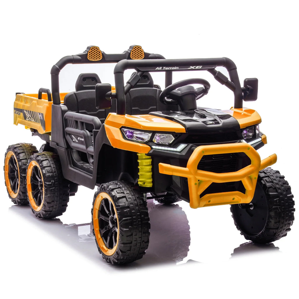 2026 NewXuanlur 24V 2 Seater Kids Ride on Car Truck, Ride on UTV W/ 2x200W Motor, 24 Volt Ride on Toys W/ Dump Bed/Shovel, Electric Car for Kids W/ Durable Tires, LED Light, Music, Remote Control, Black