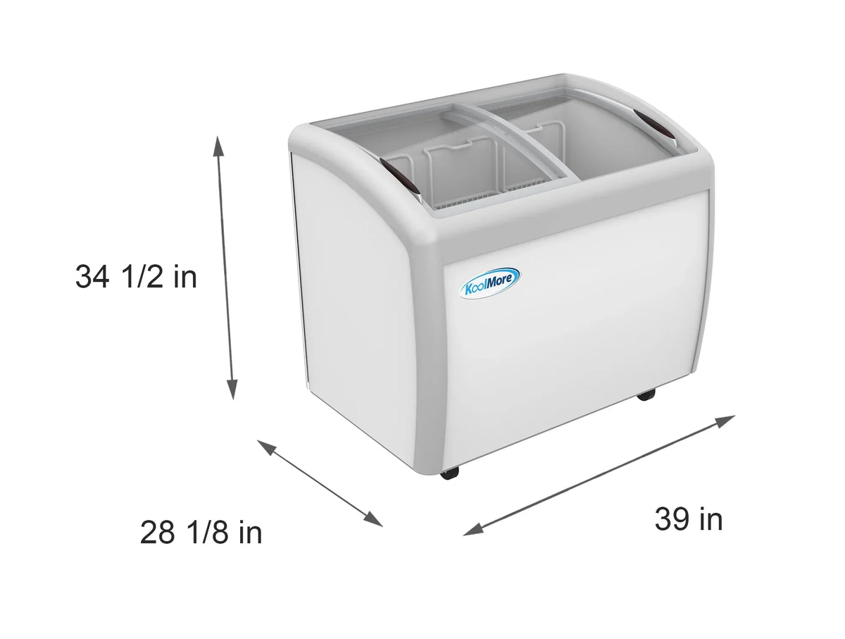 2026 NewKoolMore 40 in. Display Ice Cream Freezer - 9 Cu. ft.